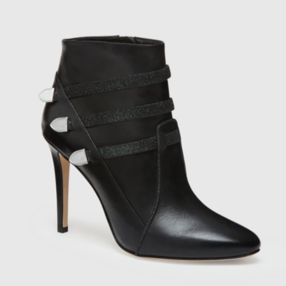 Paris Black Nappa Leather Heel (Size 40.5) By Mia Becar